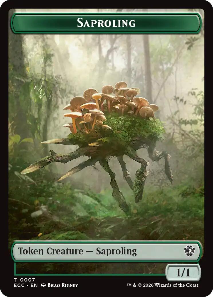 Saproling // Scarecrow Double-Sided Token [Lorwyn Eclipsed Tokens] Foil