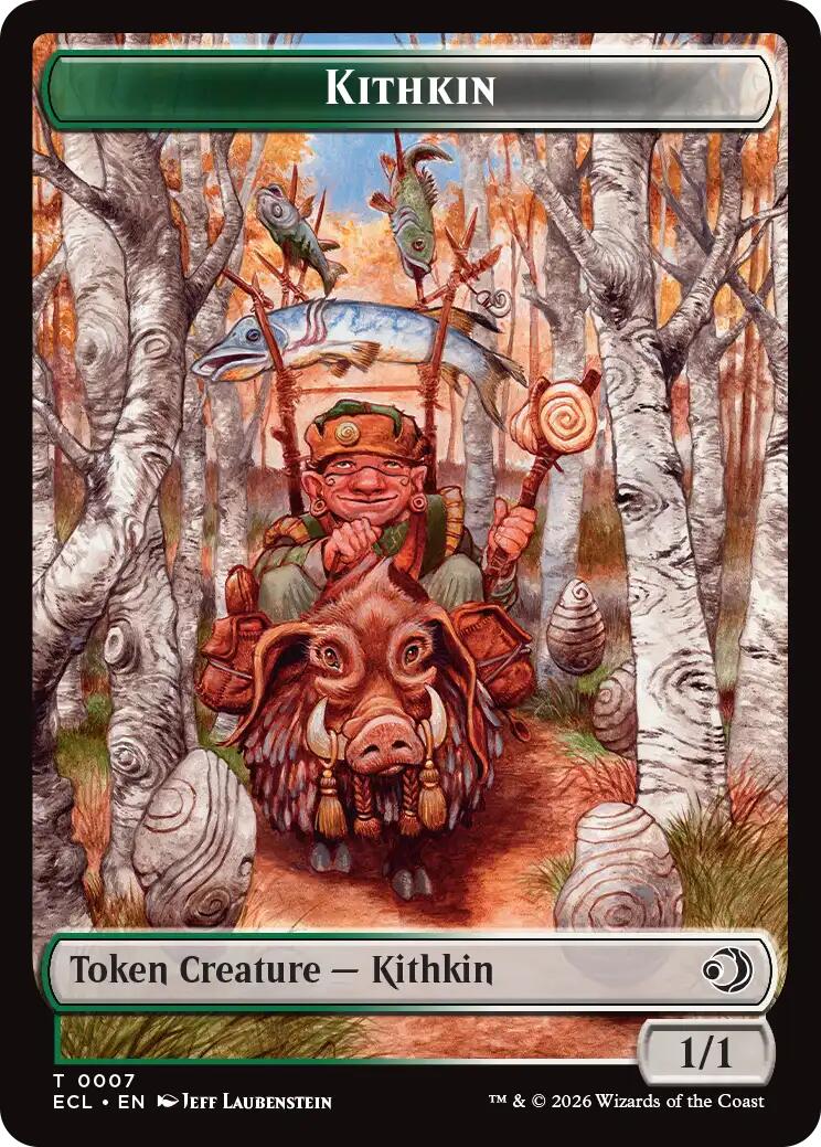 Kithkin // Treasure Double-Sided Token [Lorwyn Eclipsed Tokens] Foil