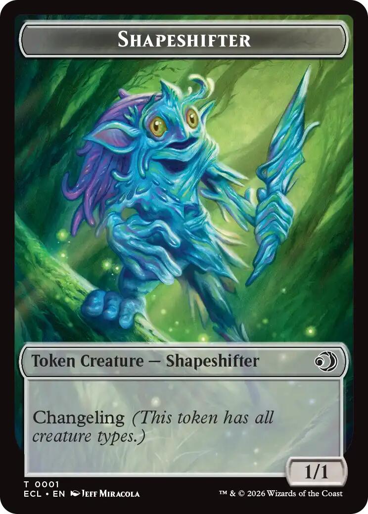 Shapeshifter // Merfolk Double-Sided Token [Lorwyn Eclipsed Tokens] Foil