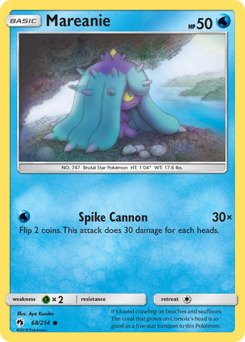 Mareanie (68/214) [Sun & Moon: Lost Thunder] Reverse Holofoil