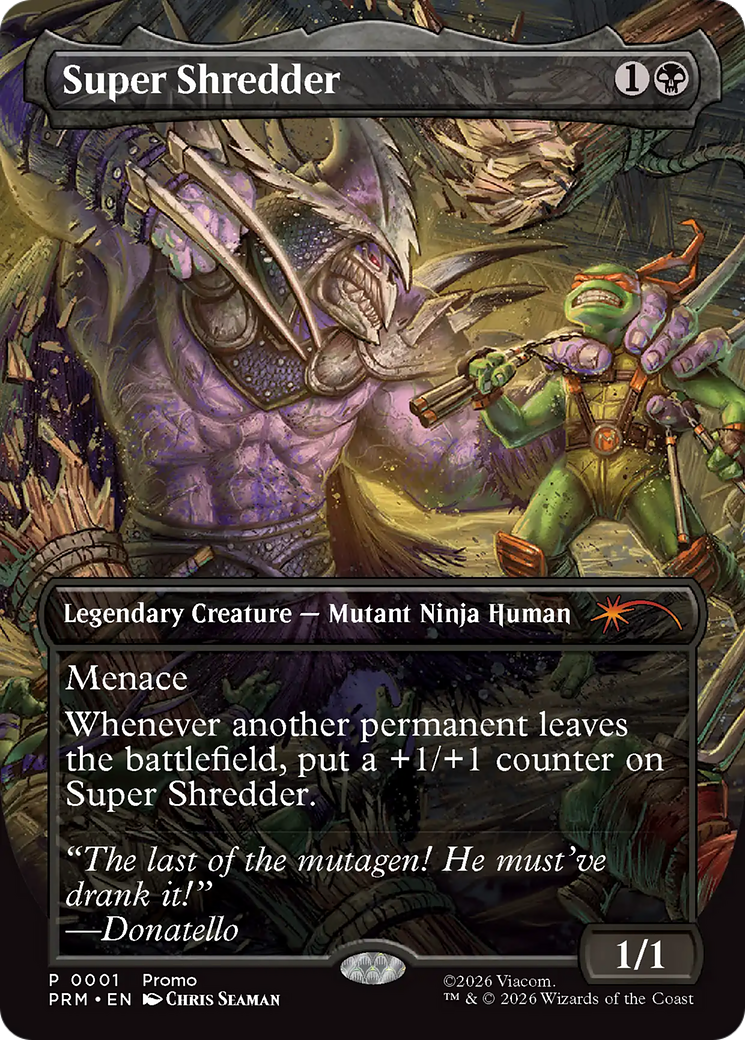 Super Shredder (Borderless) [Teenage Mutant Ninja Turtles Promos] Foil