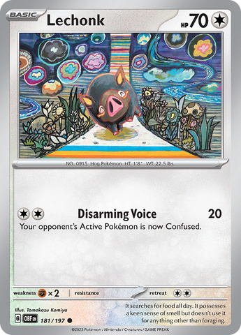 Lechonk (181/197) [Scarlet & Violet: Obsidian Flames] Reverse Holofoil