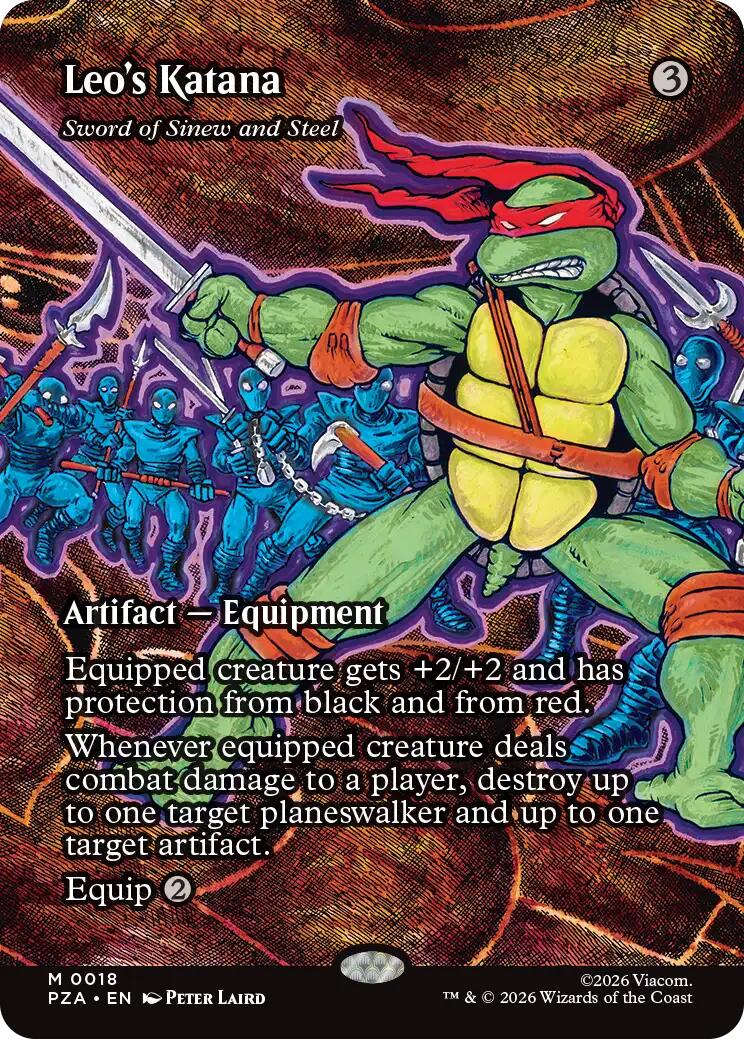 Leo's Katana - Sword of Sinew and Steel (Borderless) [Teenage Mutant Ninja Turtles Eternal-Legal] Foil