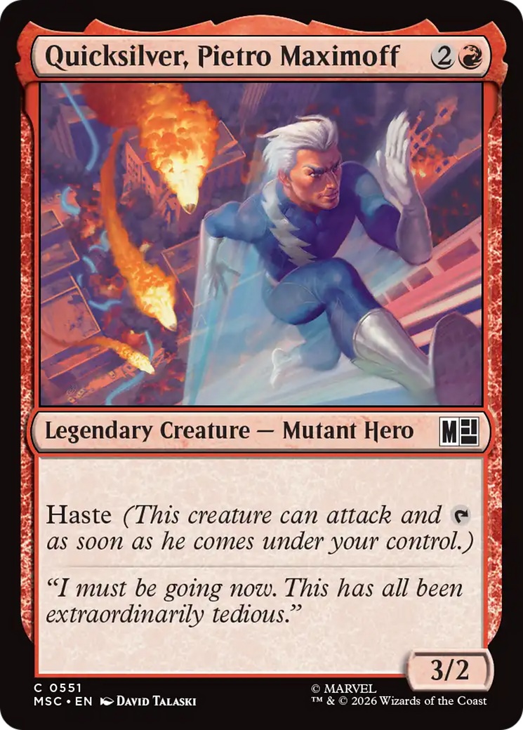 Quicksilver, Pietro Maximoff (0551) [Marvel Super Heroes Commander] Foil