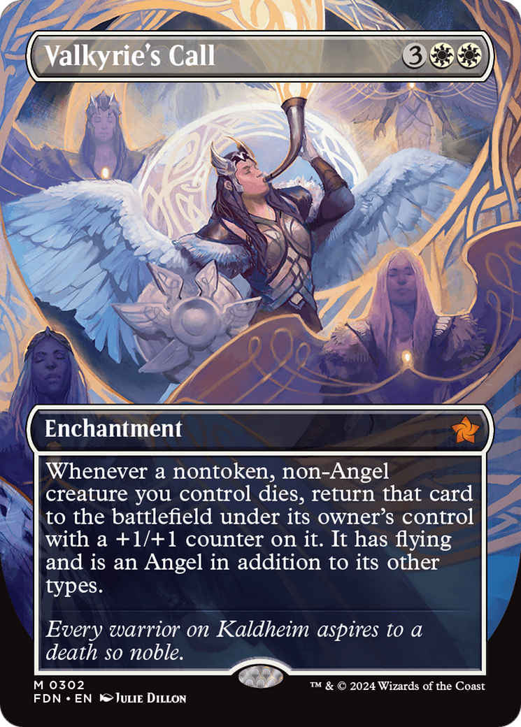 Valkyrie's Call (Borderless) [Foundations] Foil