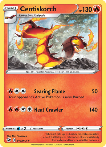 Centiskorch (010/073) [Sword & Shield: Champion's Path] Reverse Holofoil