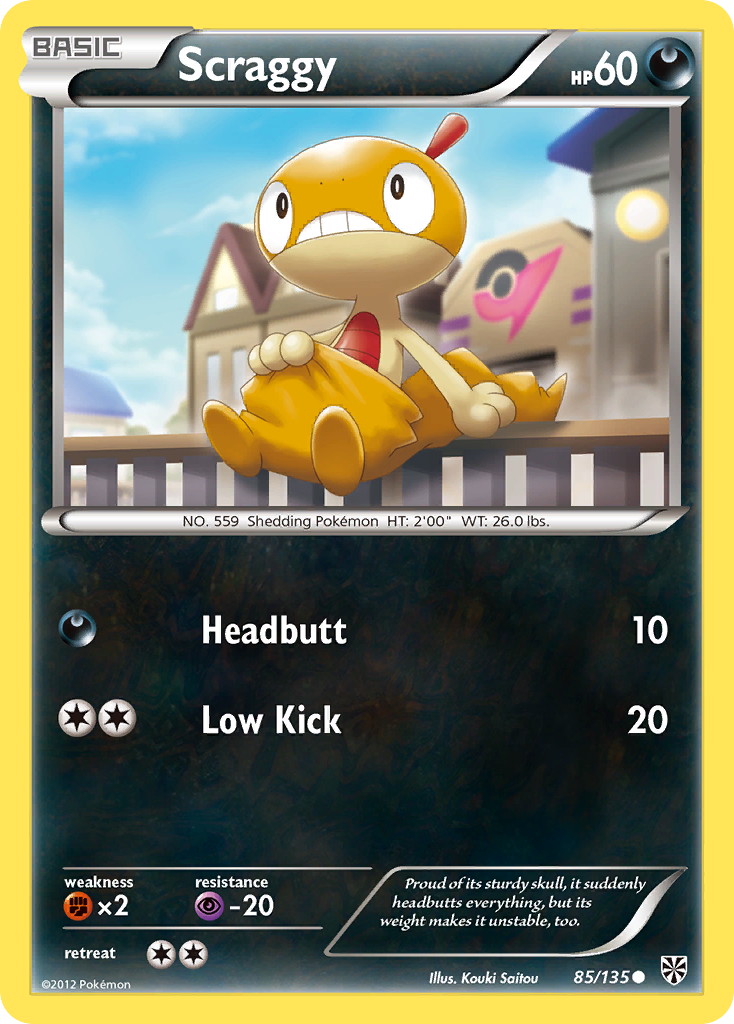 Scraggy (85/135) [Black & White: Plasma Storm] Reverse Holofoil