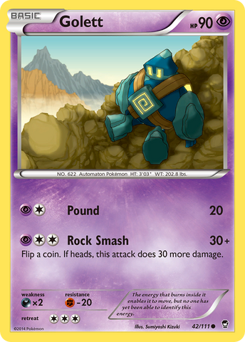 Golett (42/111) [XY: Furious Fists] Reverse Holofoil
