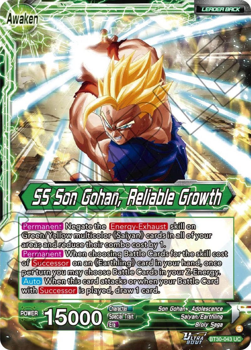 Son Gohan // SS Son Gohan, Reliable Growth (BT30-043) [Three Glorious Fighters] Parallel Foil