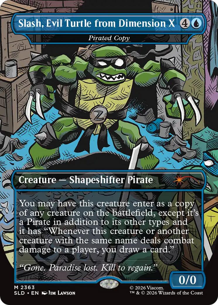 Slash, Evil Turtle from Dimension X - Pirated Copy [Secret Lair Drop Series] Foil