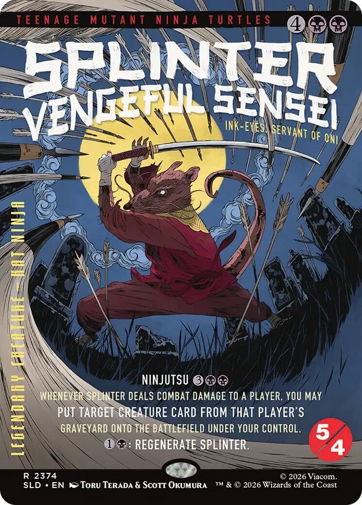 Splinter, Vengeful Sensei - Ink-Eyes, Servant of Oni [Secret Lair Drop Series] Foil