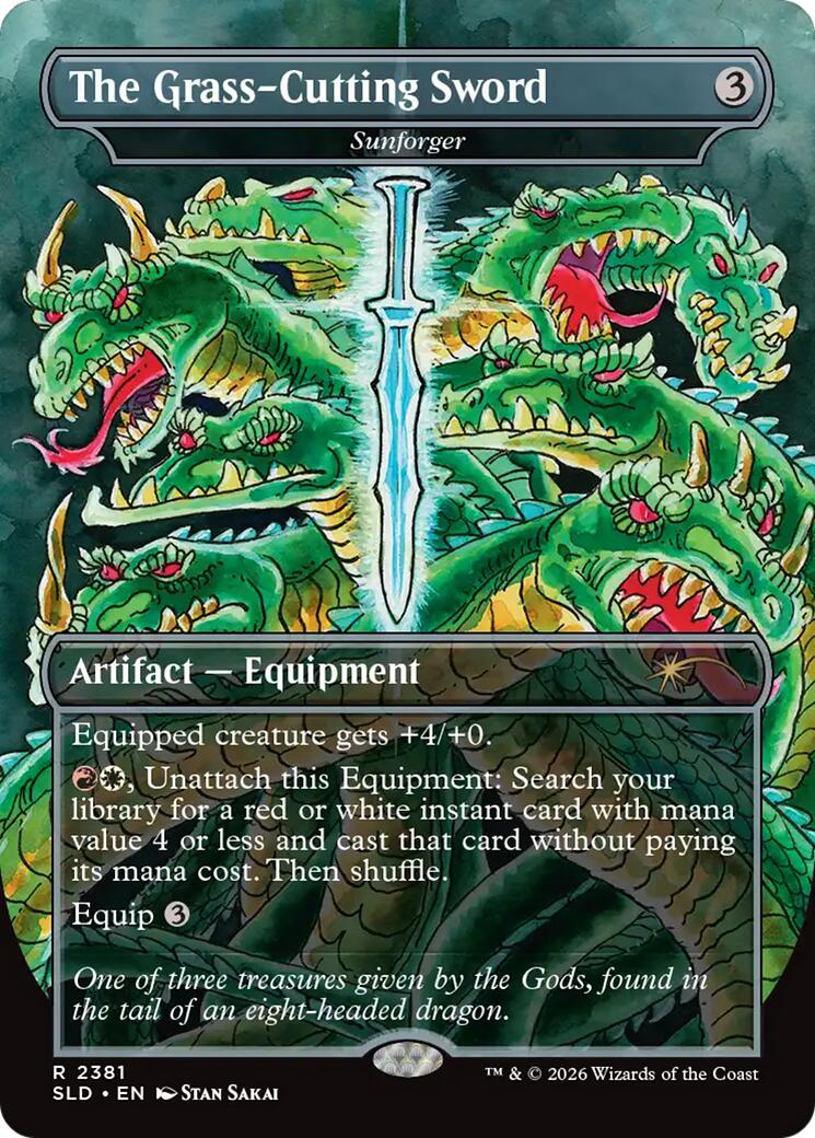The Grass-Cutting Sword - Sunforger [Secret Lair Drop Series] Foil