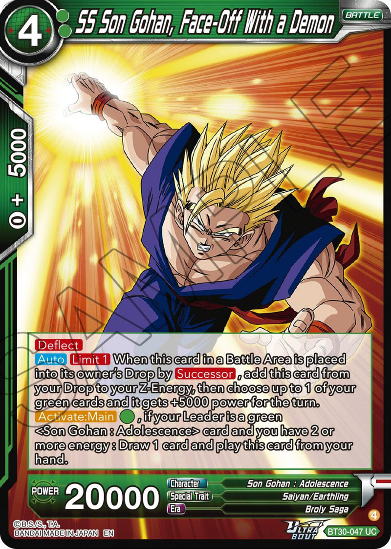 SS Son Gohan, Face-Off With a Demon (BT30-047) [Three Glorious Fighters] Parallel Foil