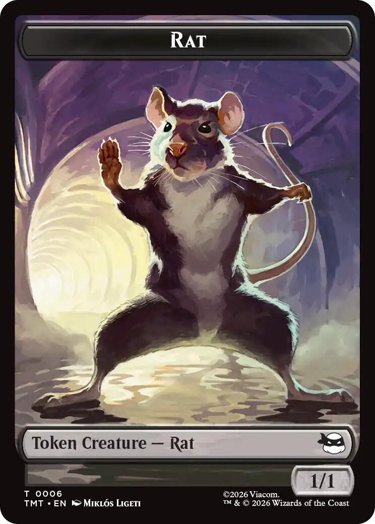 Rat // Copy Double-Sided Token [Teenage Mutant Ninja Turtles Tokens] Foil
