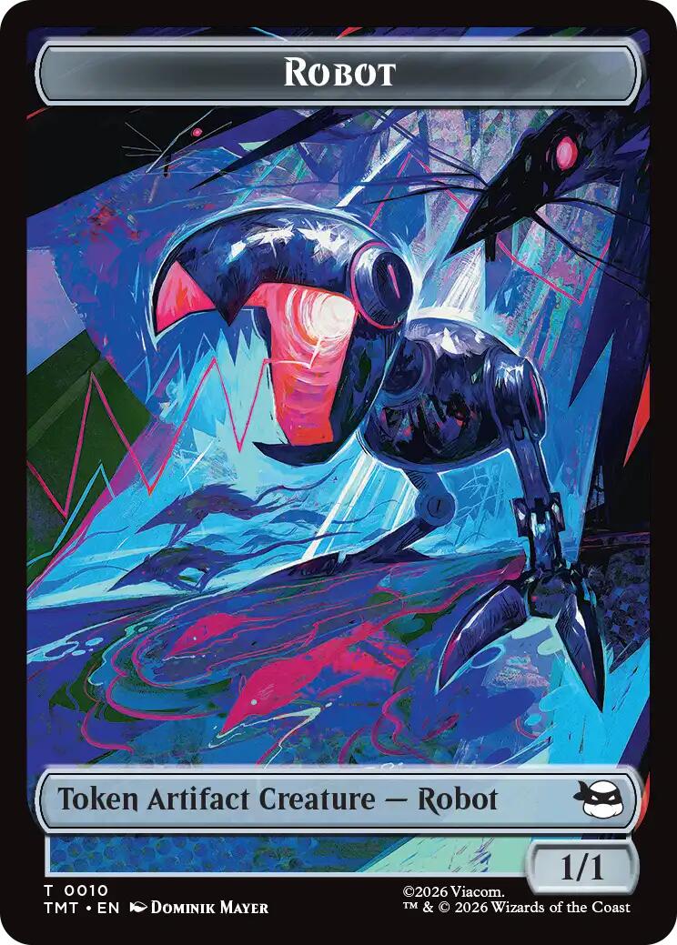 Robot // Food Double-Sided Token [Teenage Mutant Ninja Turtles Tokens] Foil