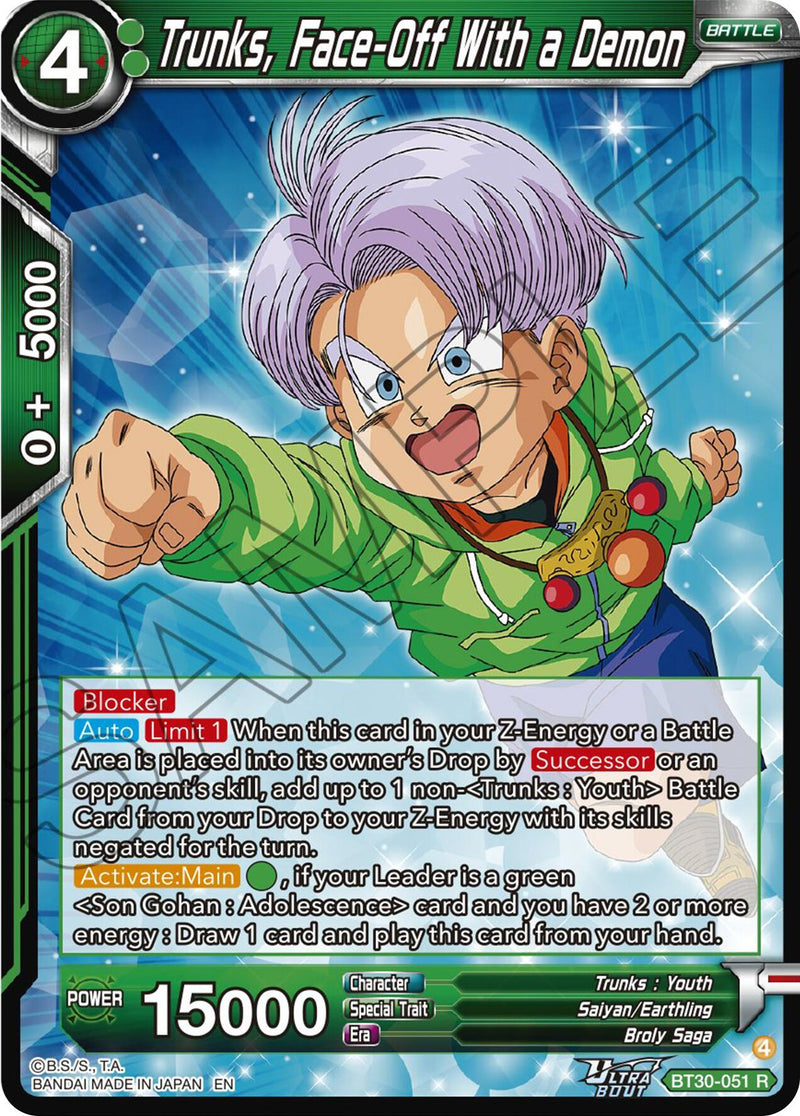 Trunks, Face-Off With a Demon (BT30-051) [Three Glorious Fighters] Parallel Foil