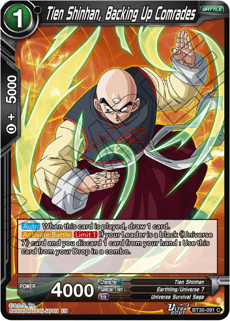 Tien Shinhan, Backing Up Comrades (BT30-091) [Three Glorious Fighters] Parallel Foil