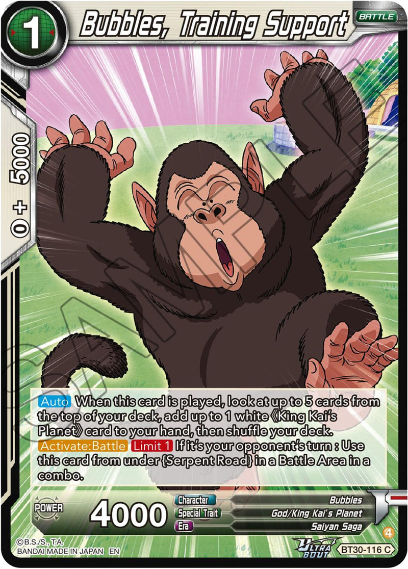 Bubbles, Training Support (BT30-116) [Three Glorious Fighters] Parallel Foil