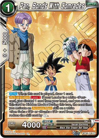 Pan, Bonds With Comrades (BT30-126) [Three Glorious Fighters] Parallel Foil