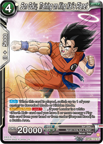 Son Goku, Training a King Kai's Planet (BT30-112) [Three Glorious Fighters] Parallel Foil