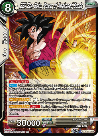 SS4 Son Goku, Power of Awakened Bonds (BT30-133) [Three Glorious Fighters] Parallel Foil