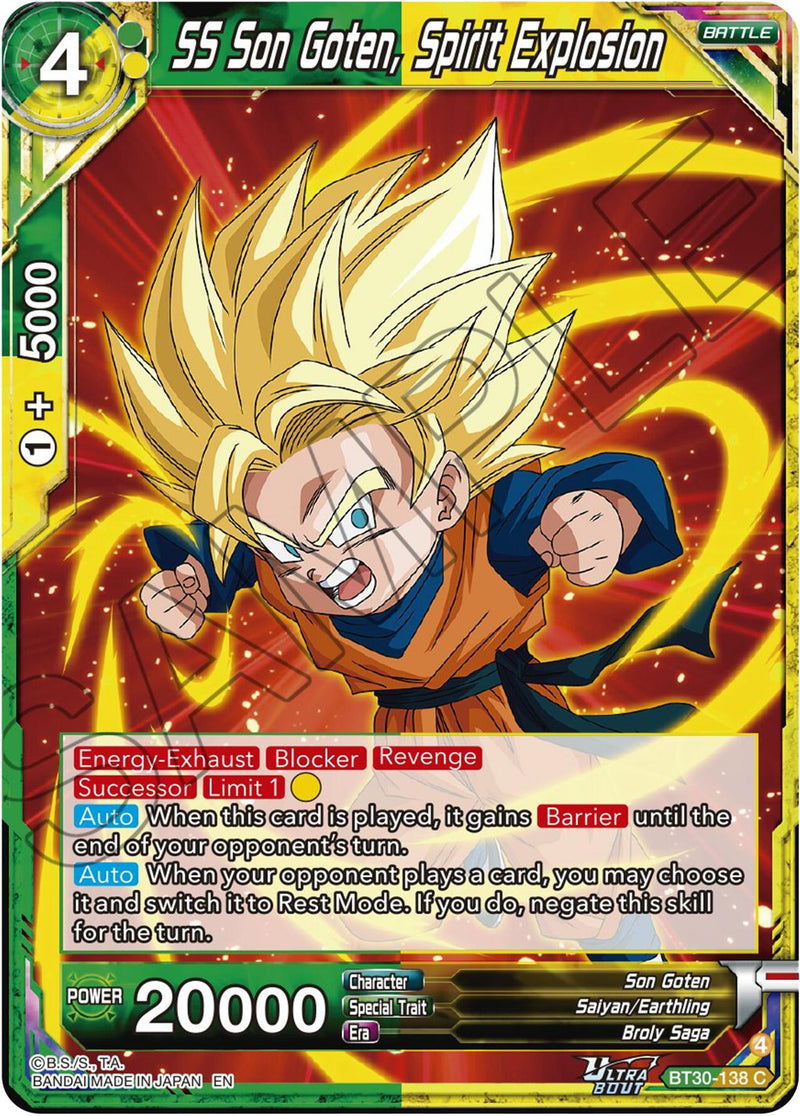 SS Son Goten, Spirit Explosion (BT30-138) [Three Glorious Fighters] Parallel Foil