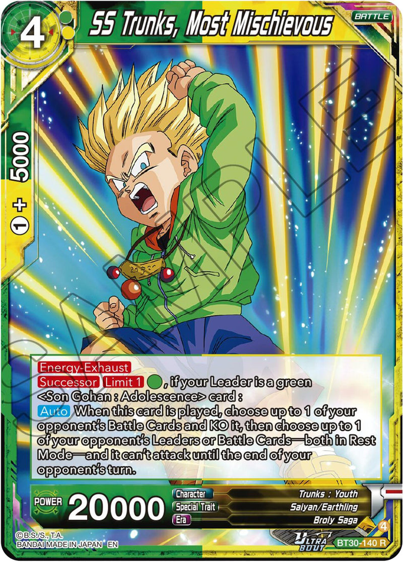 SS Trunks, Most Mischievous (BT30-140) [Three Glorious Fighters] Parallel Foil