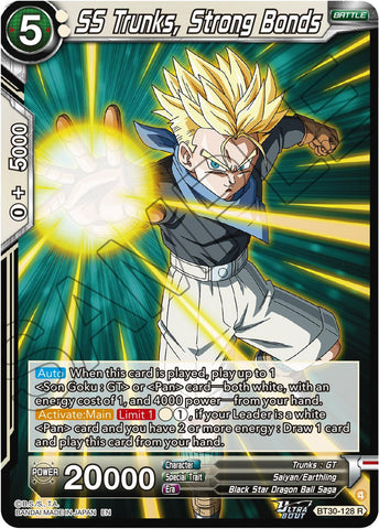 SS Trunks, Strong Bonds (BT30-128) [Three Glorious Fighters] Parallel Foil