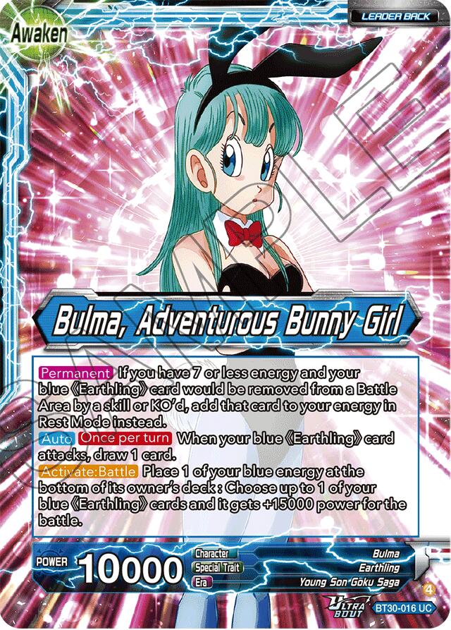 Bulma // Bulma, Adventurous Bunny Girl (BT30-016) [Three Glorious Fighters] Parallel Foil