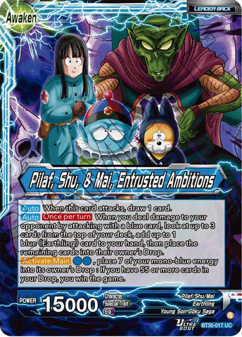 Pilaf, Shu, & Mai // Pilaf, Shu, & Mai, Entrusted Ambitions (BT30-017) [Three Glorious Fighters] Parallel Foil