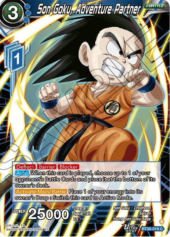 Son Goku, Adventure Partner (BT30-019) [Three Glorious Fighters] Parallel Foil