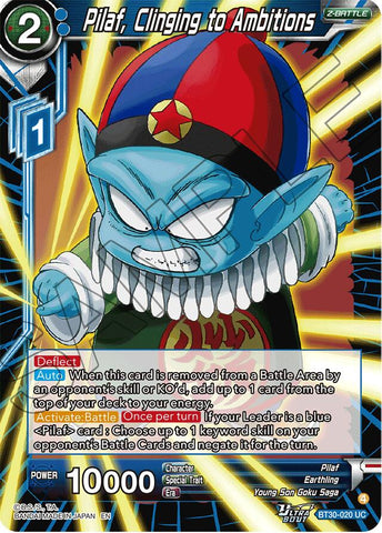 Pilaf, Clinging to Ambitions (BT30-020) [Three Glorious Fighters] Parallel Foil