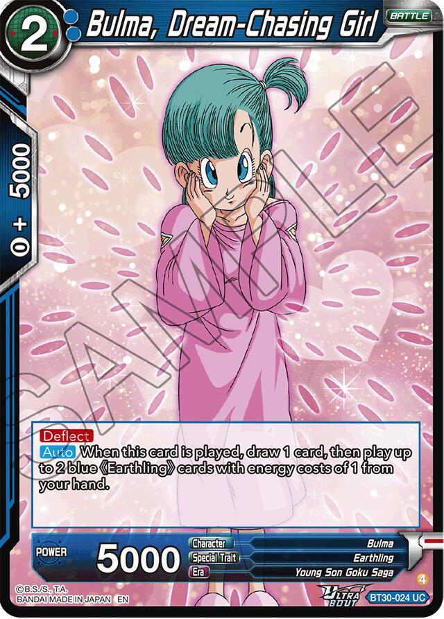 Bulma, Dream-Chasing Girl (BT30-024) [Three Glorious Fighters] Parallel Foil