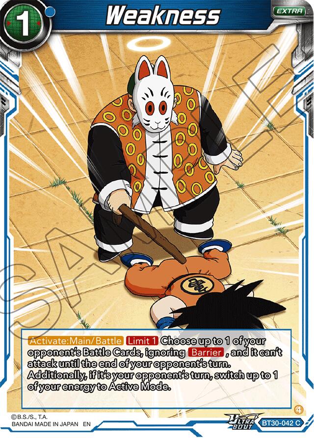 Weakness (BT30-042) [Three Glorious Fighters] Parallel Foil