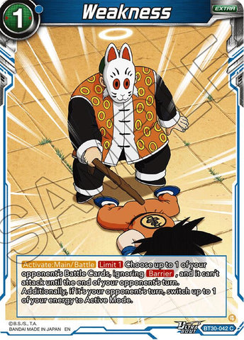 Weakness (BT30-042) [Three Glorious Fighters] Parallel Foil