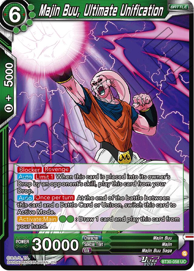 Majin Buu, Ultimate Unification (BT30-058) [Three Glorious Fighters] Parallel Foil