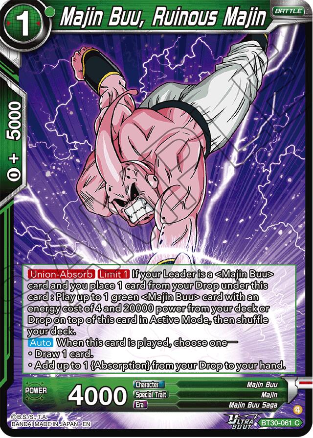 Majin Buu, Ruinous Majin (BT30-061) [Three Glorious Fighters] Parallel Foil