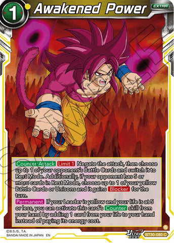 Awakened Power (BT30-080) [Three Glorious Fighters] Parallel Foil