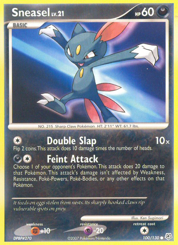 Sneasel (100/130) [Diamond & Pearl: Base Set] Reverse Holofoil