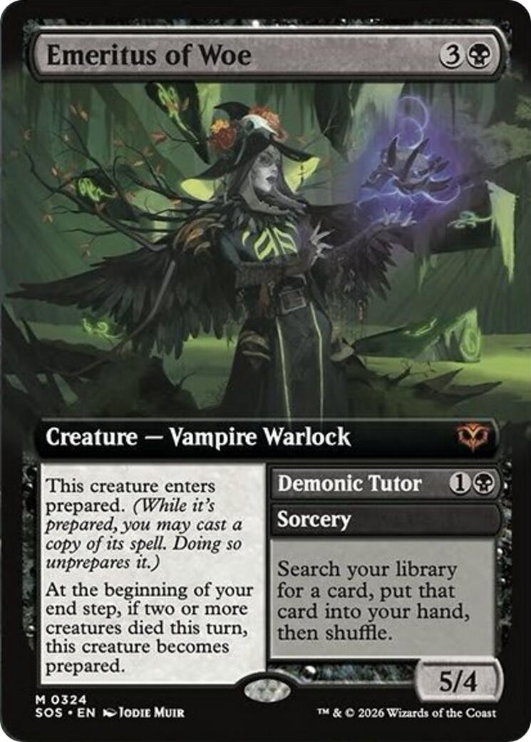 Emeritus of Woe (Extended Art) [Secrets of Strixhaven] Foil