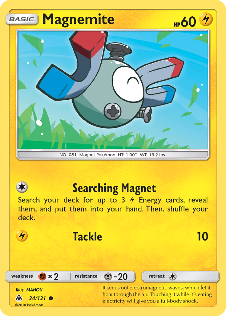 Magnemite (34/131) [Sun & Moon: Forbidden Light] Reverse Holofoil
