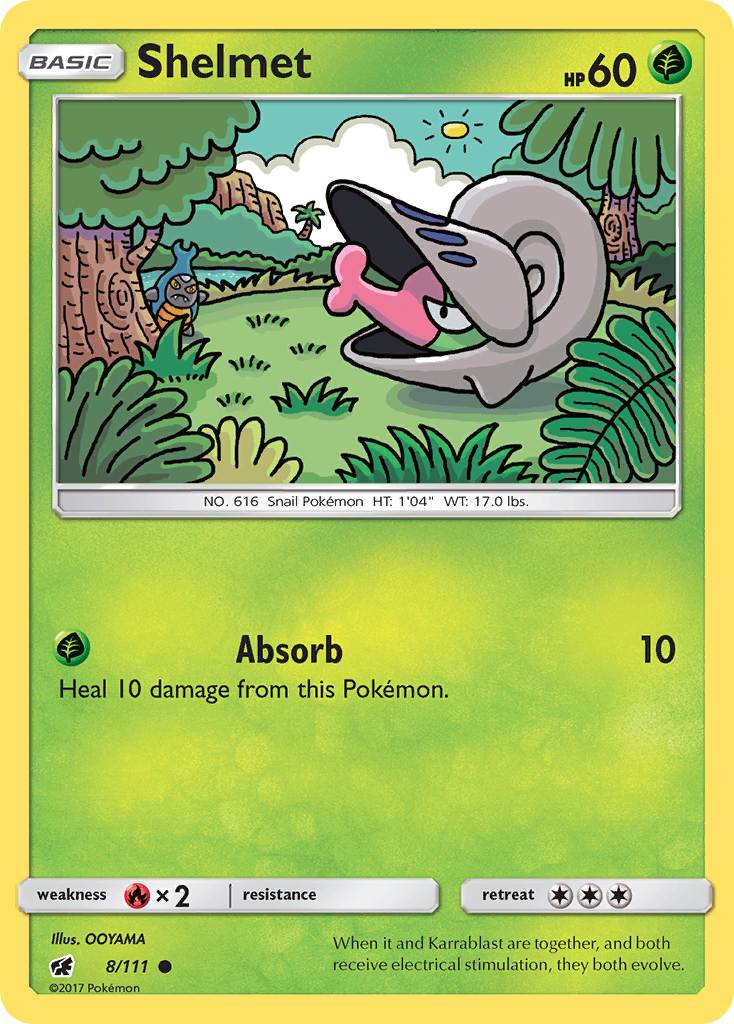 Shelmet (8/111) [Sun & Moon: Crimson Invasion] Reverse Holofoil