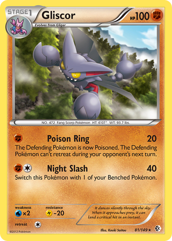 Gliscor (81/149) [Black & White: Boundaries Crossed] Reverse Holofoil