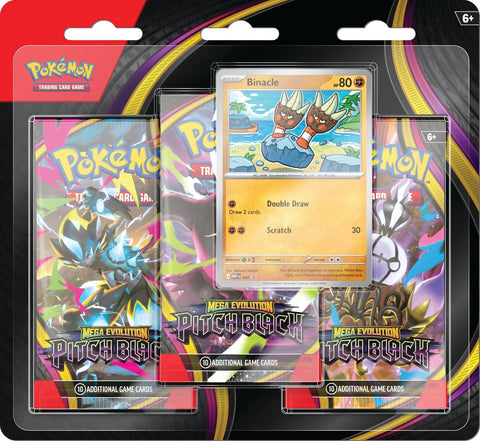 (Pre-Order) Mega Evolution: Pitch Black - 3 Pack Blister [Binacle]