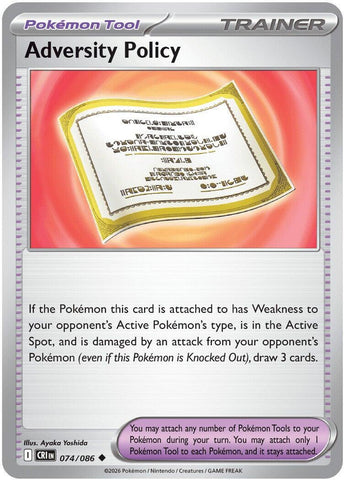 Adversity Policy (074/086) [Mega Evolution: Chaos Rising] Reverse Holofoil