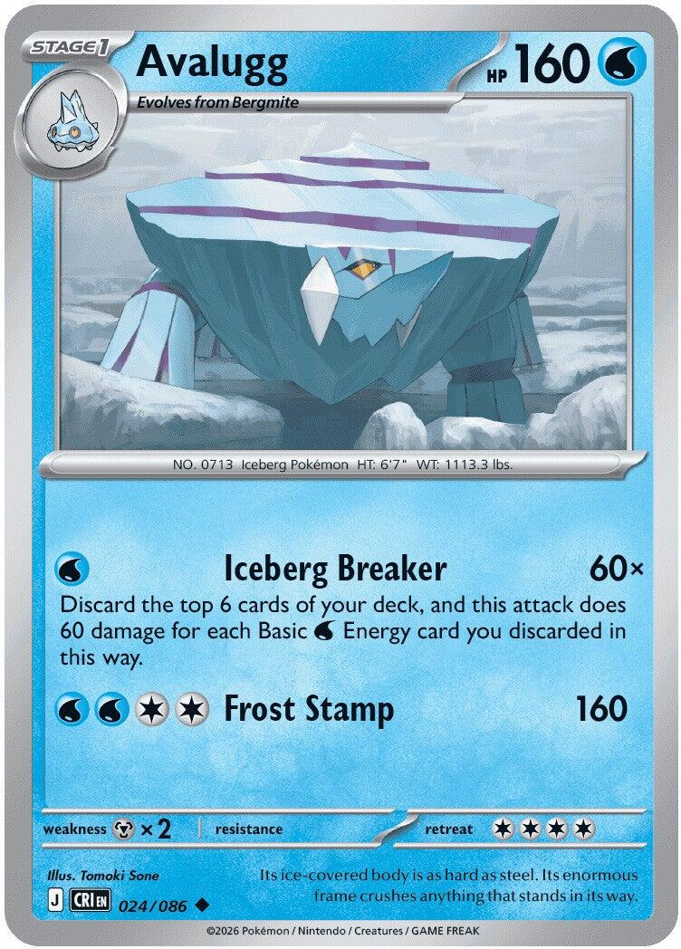 Avalugg (024/086) [Mega Evolution: Chaos Rising] Reverse Holofoil