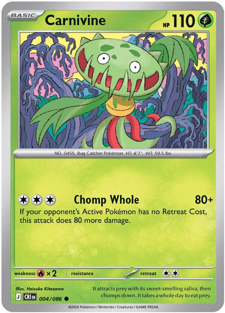 Carnivine (004/086) [Mega Evolution: Chaos Rising] Reverse Holofoil