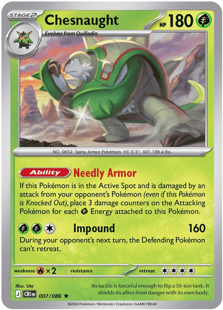 Chesnaught (007/086) [Mega Evolution: Chaos Rising] Reverse Holofoil