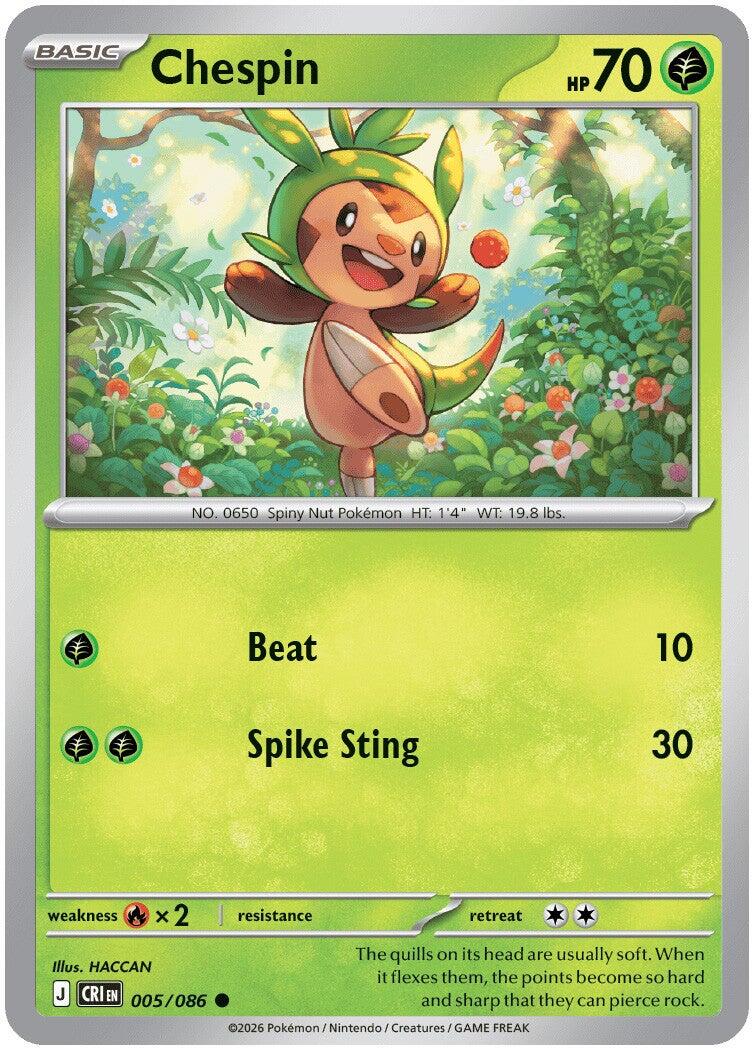 Chespin (005/086) [Mega Evolution: Chaos Rising] Reverse Holofoil