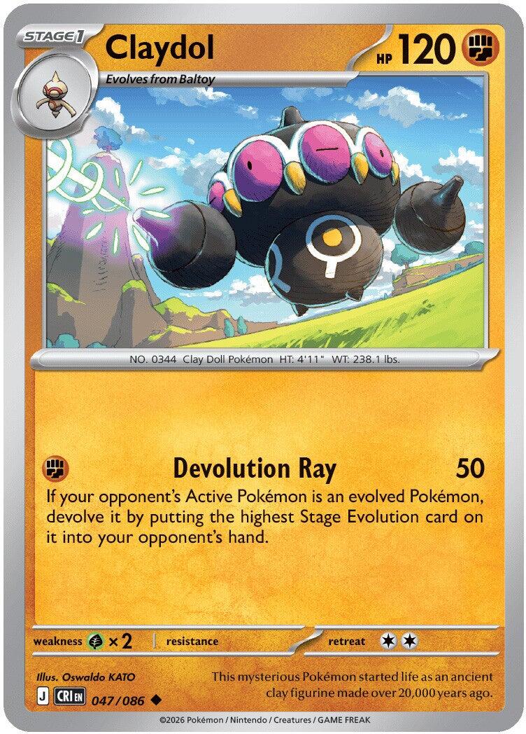Claydol (047/086) [Mega Evolution: Chaos Rising] Reverse Holofoil